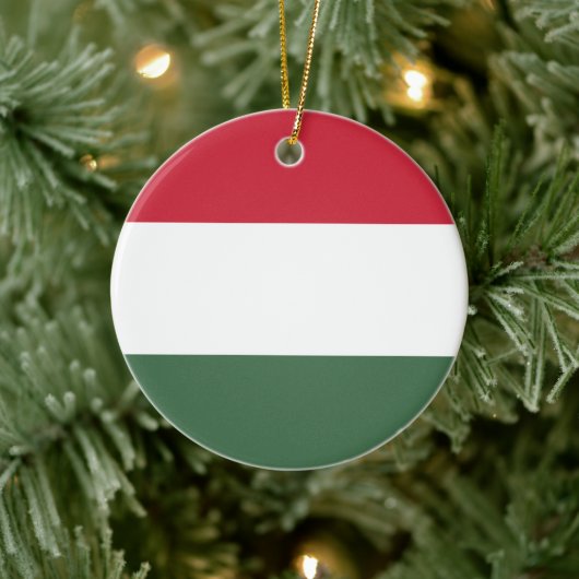 Hongaarse vlag keramisch ornament (Boom)
