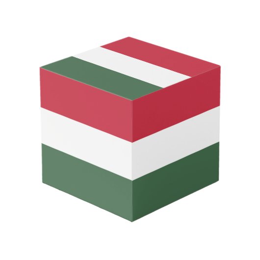 Hongaarse vlag kubus (Voorkant hoekig)