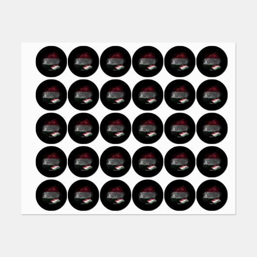 Hongaarse vlag labels (Vel)