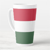 Hongaarse vlag latte mok (Linkerhoek)