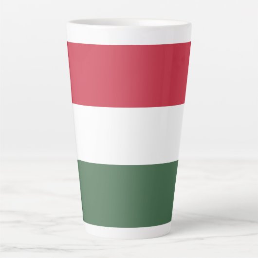 Hongaarse vlag latte mok (Voorkant)