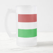 Hongaarse vlag matglas bierpul (Links)