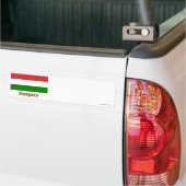 Hongaarse vlag met naam bumpersticker (Op Truck)