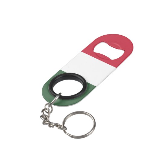 Hongaarse vlag mini flessenopener (Achterkant Gekanteld)