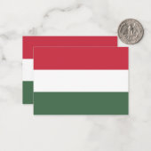 Hongaarse vlag notitiekaartje (Voorkant / Achterkant in situ)