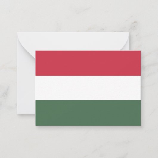 Hongaarse vlag notitiekaartje (Voorkant)