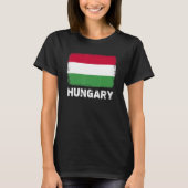 Hongaarse vlag ondersteunt Hongaarse Mannen T-shirt (Voorkant)