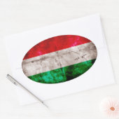 Hongaarse vlag ovale sticker (Envelop)