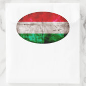 Hongaarse vlag ovale sticker (Tas)