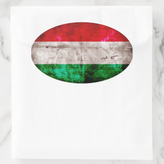 Hongaarse vlag ovale sticker (Tas)