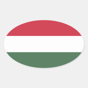 Hongaarse vlag ovale sticker