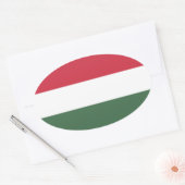Hongaarse vlag ovale sticker (Envelop)