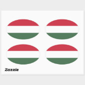 Hongaarse vlag ovale sticker (Vel)