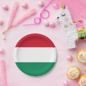 Hongaarse vlag papieren bordje (Feest)