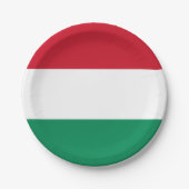 Hongaarse vlag papieren bordje (Voorkant)