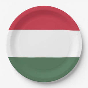 Hongaarse vlag papieren bordje