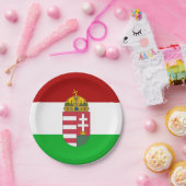 Hongaarse vlag papieren bordje (Feest)
