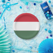 Hongaarse vlag papieren bordje (Feest)