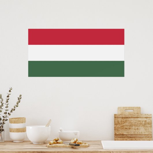 Hongaarse vlag poster (Keuken)