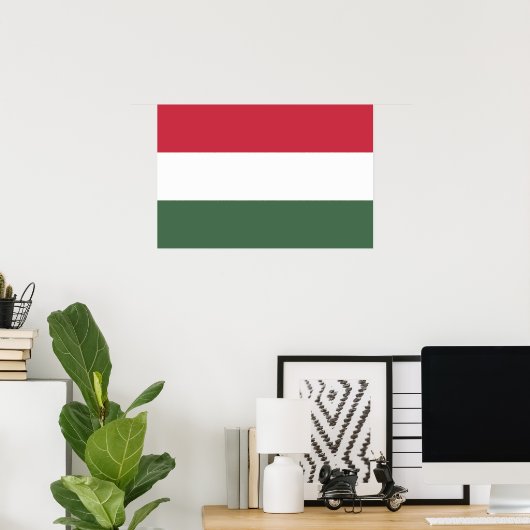 Hongaarse vlag poster (Thuiskantoor)