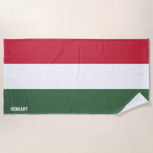 Hongaarse Vlag Prachtig Patriottisch Strandlaken