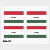 Hongaarse vlag rechthoekige sticker (Vel)