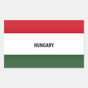 Hongaarse vlag rechthoekige sticker