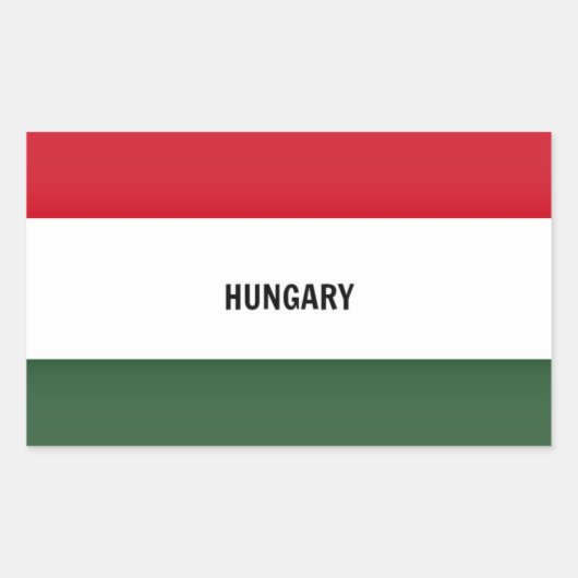 Hongaarse vlag rechthoekige sticker (Voorkant)
