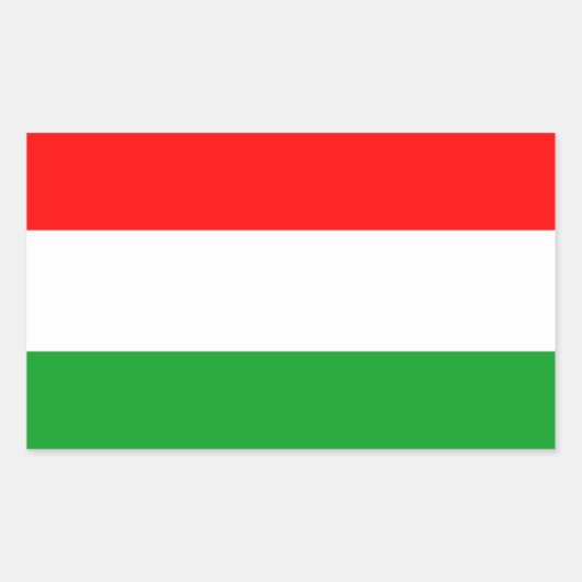 Hongaarse vlag rechthoekige sticker (Voorkant)
