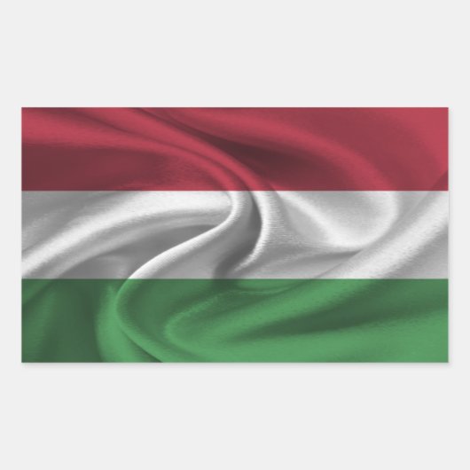 Hongaarse vlag rechthoekige sticker (Voorkant)