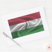 Hongaarse vlag rechthoekige sticker (Envelop)
