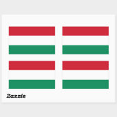 Hongaarse vlag rechthoekige sticker (Vel)
