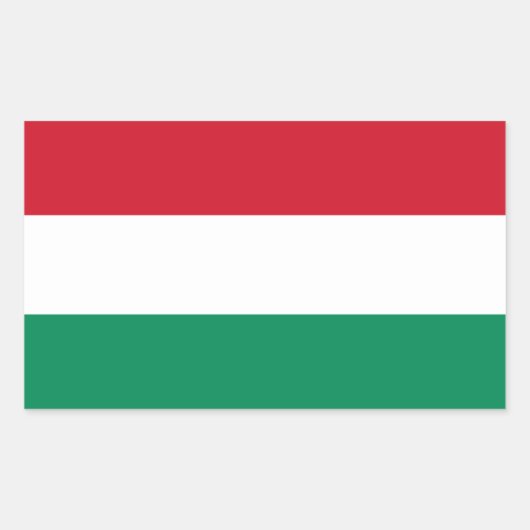 Hongaarse vlag rechthoekige sticker (Voorkant)