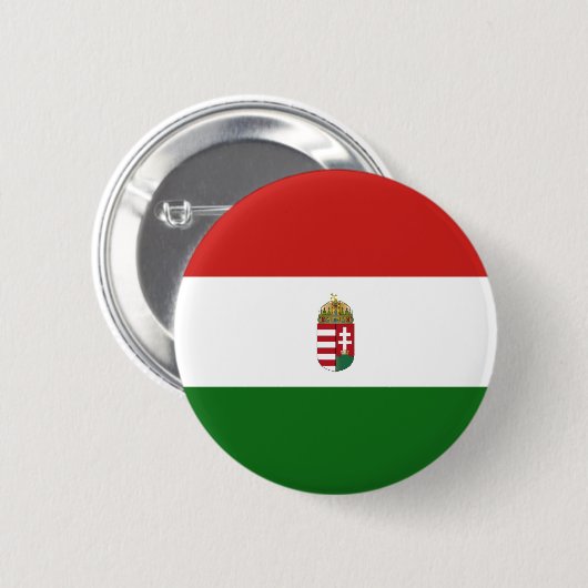 Hongaarse vlag ronde button 5,7 cm (Voorkant /achterkant)