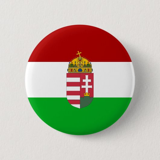 Hongaarse vlag ronde button 5,7 cm (Voorkant)
