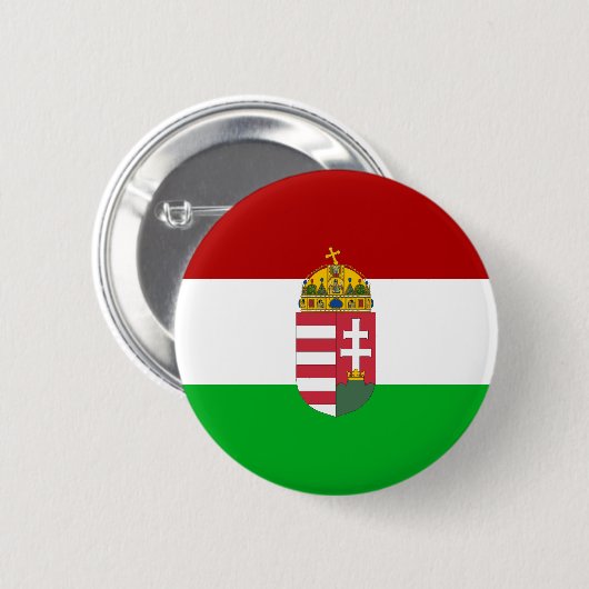 Hongaarse vlag ronde button 5,7 cm (Voorkant /achterkant)
