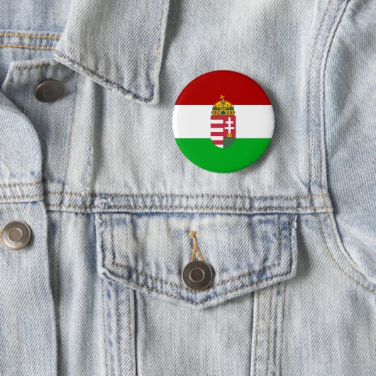 Hongaarse vlag ronde button 5,7 cm (In situ)