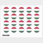 Hongaarse vlag ronde sticker (Vel)