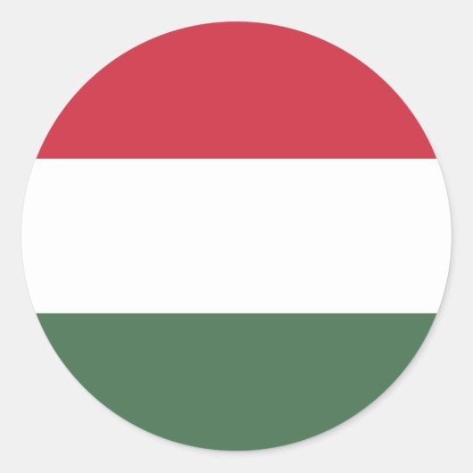 Hongaarse vlag ronde sticker (Voorkant)