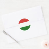 Hongaarse vlag ronde sticker (Envelop)
