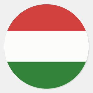 Hongaarse vlag ronde sticker