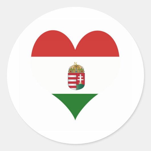 Hongaarse vlag ronde sticker (Voorkant)