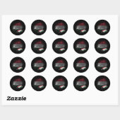 Hongaarse vlag ronde sticker (Vel)