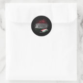 Hongaarse vlag ronde sticker (Tas)