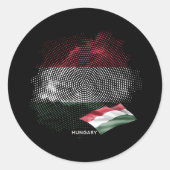 Hongaarse vlag ronde sticker (Voorkant)