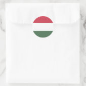 Hongaarse vlag ronde sticker (Tas)