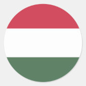 Hongaarse vlag ronde sticker (Voorkant)