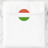 Hongaarse vlag ronde sticker (Tas)
