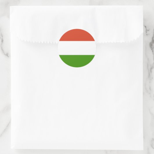 Hongaarse vlag ronde sticker (Tas)