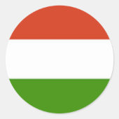 Hongaarse vlag ronde sticker (Voorkant)